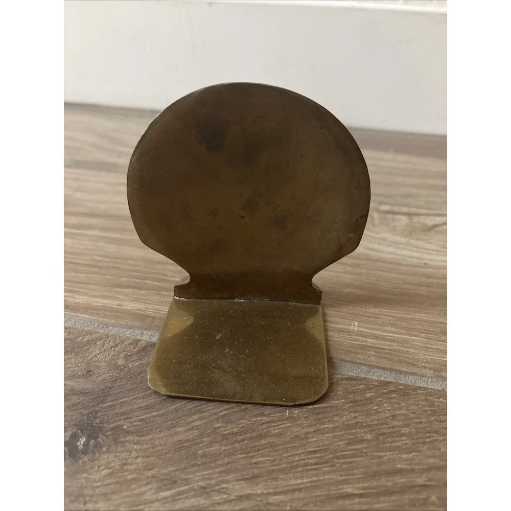 1 Vintage Solid Brass Bookend Seashell Scallop‎ Art Deco Beach MCM Nautical 6